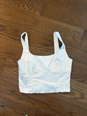 Aritzia White Cropped Tank Top